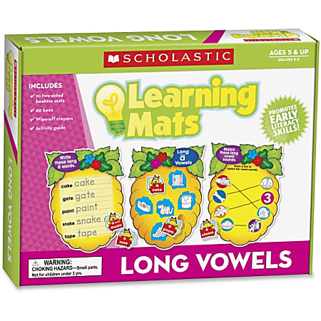Scholastic Long Vowels Learning Mats - Theme/Subject: Learning - Skill Learning: Long Vowels, Game, Reading, Letter Sound, Word, Writing, Vocabulary - 5-7 Year