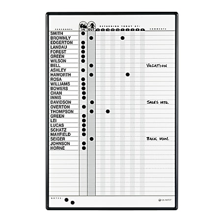 Quartet® Classic DuraMax® Magnetic Dry-Erase In/Out Board, 24" x 36", Aluminum Frame With Black Finish