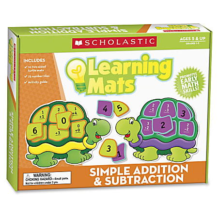 Scholastic Kid Learning Mat - Theme/Subject: Learning - Skill Learning: Subtraction, Addition, Game - 72 Pieces