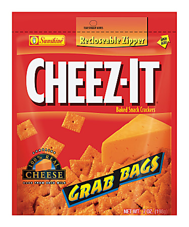 Cheez-It Baked Snack Crackers, Cheddar, 7 Oz Bag