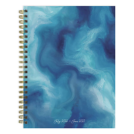 TF Publishing Medium Weekly/Monthly Academic Planner, 6-1/2" x 8", Waves, July 2022 to June 2023, AY-MWM-23-9226OD