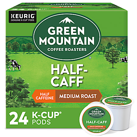 Green Mountain Coffee® Single-Serve Coffee K-Cup® Pods, Half-Caff, Carton Of 24