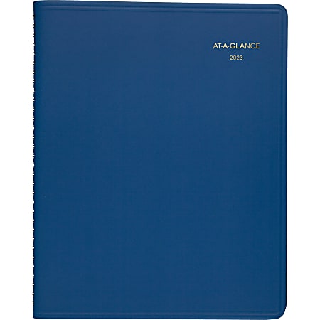 AT-A-GLANCE Fashion 2023 RY Monthly Planner, Blue, Large, 9" x 11"