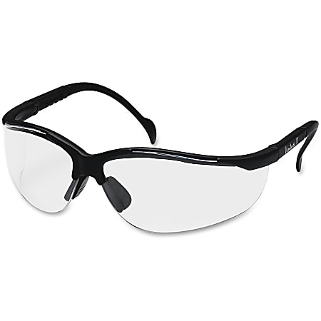 ProGuard 830 Series Style Line Safety Eyewear - Ultraviolet Protection - Polycarbonate - Clear, Black - 8301000CT