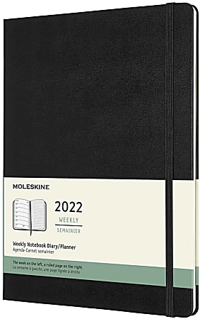 Moleskine Weekly Planner, 7-1/2" x 9-3/4", Black, January To December 2022, 8056420855753