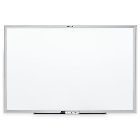 Quartet® Classic Total Erase® Non-Magnetic Melamine Dry-Erase Whiteboard, 60" x 36", Aluminum Frame With Silver Finish