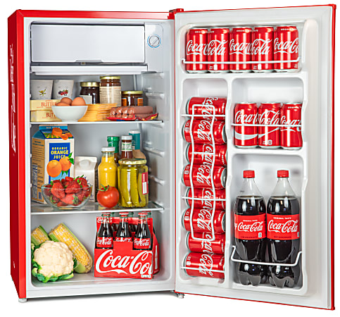 Coca Cola 3.2 Cu. Ft. Refrigerator With Freezer Red - Office Depot