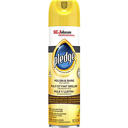 Pledge Lemon Enhancing Polish - 14.2 fl oz (0.4 quart) - Lemon Scent - 6 / Carton - White Pledge Lemon Enhancing Polish - 14.2 fl oz (0.4 quart) - Lemon Scent - 6 / Carton - White