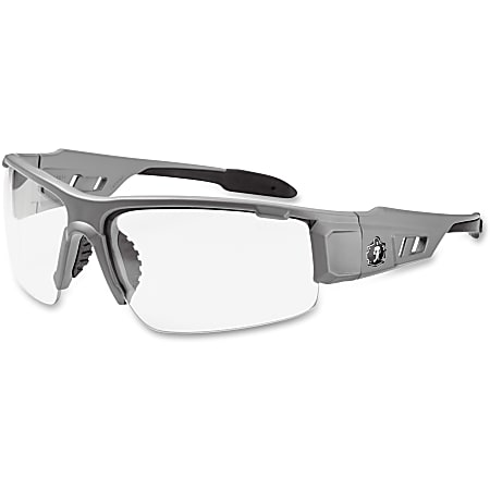 Ergodyne Skullerz Safety Glasses, Dagr, Matte Gray Frame, Clear Lens