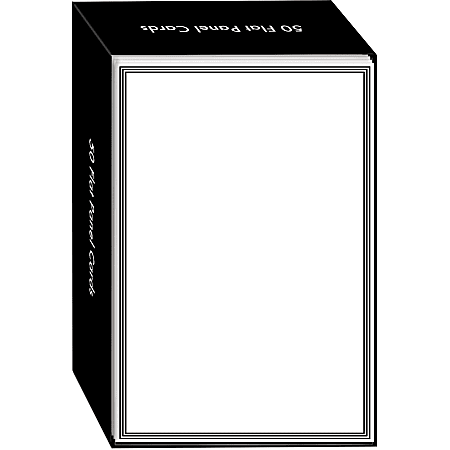 Punch Studio Blank Note Cards 5 12 x 8 12 Thin Borders Set Of 50 Cards