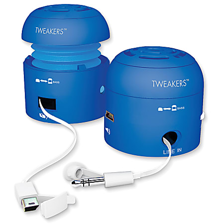 Tweakers Portable Mini Speakers, Blue