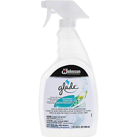 Glade Clear Springs Fabric/Air Spray - Spray - 32 fl oz (1 quart) - Clear Spring - 1 Each - Odor Neutralizer