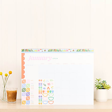 2026 Happy Planner 12 Month Desk Calendar 22 x 17 Color Beat