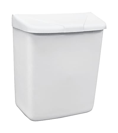 Hospeco Feminine Hygiene Waste Receptacle - ABS Plastic - White - 1 Each