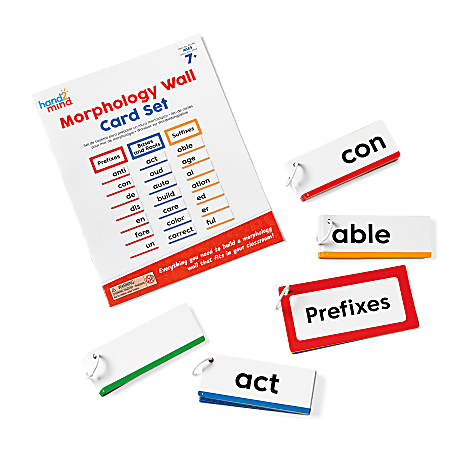 Hand2Mind Morphology Wall Card Set, Multicolor, Grade 3 – 5