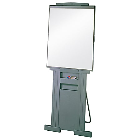 Quartet® DuraMax® Presentation Easel With Whiteboard/Flipchart Holder, 72"H, Gray