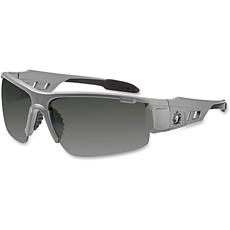 Ergodyne Skullerz Safety Glasses, Dagr, Matte Gray Frame, Smoke Lens