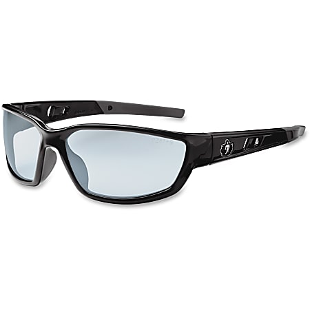 Ergodyne Kvasir Silver Mirror Lens Safety Glasses, Black/Silver