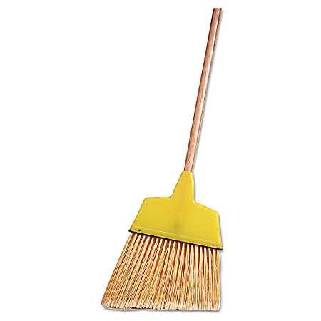 Weiler Plastic Angle Broom, 54", Light Brown/Yellow