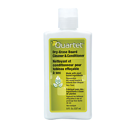 Quartet® Dry-Erase Board Cleaner & Conditioner For Melamine/Porcelain Boards, 8 Oz