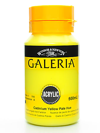 Winsor & Newton Galeria Acrylic Paint, 200ml, Cadmium Yellow Pale Hue 