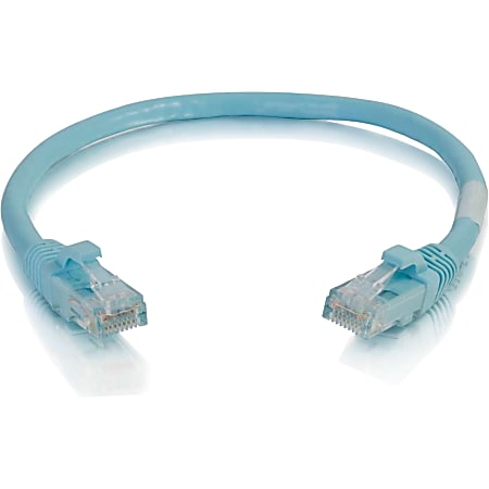 C2G 6in Cat6a Snagless Unshielded (UTP) Network Patch Ethernet Cable-Aqua - Category 6a for Network Device - RJ-45 Male - RJ-45 Male - Shielded - 10GBase-T - 6in - Aqua