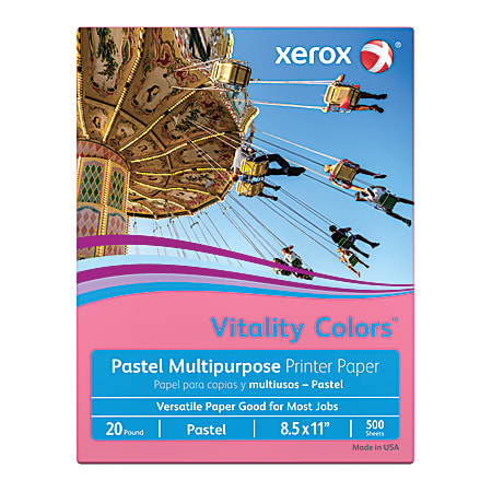 Xerox Vitality Colors Color Multi Use Printer Copier Paper Letter