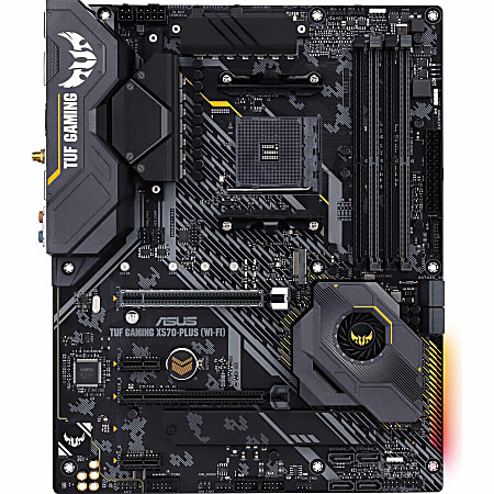 Line TUF GAMING X570 PLUS WI FI Desktop Motherboard AMD Chipset Socket AM4  ATX - Office Depot