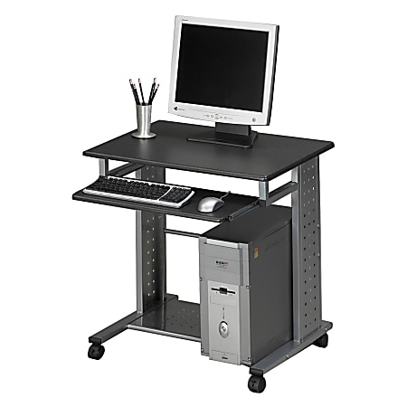 Mayline Eastwinds Empire Mobile PC Workstation, 29 3/4"H x 23 1/2"W x 29 3/4"D, Anthracite/Metallic Gray