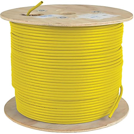 Eaton Tripp Lite Series Cat5e 350 MHz Solid Core (UTP) PVC Bulk Ethernet Cable - Yellow, 1000 ft. (304.8 m), TAA - N02201KYW