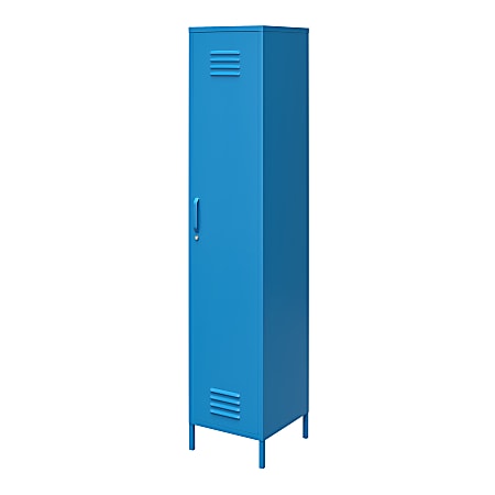 Ameriwood™ Home Cache Single Metal Locker Storage Cabinet, 72-7/8”H x 15”W x 15-3/4”D, Blue