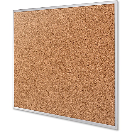 Quartet® Classic Cork Bulletin Board, 36" x 60", Aluminum Frame With Silver Finish