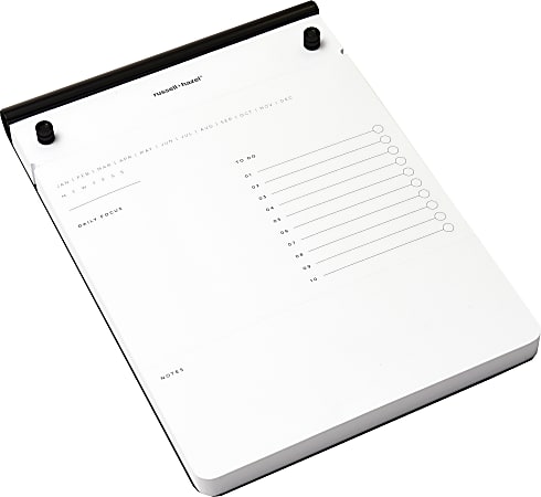 Russell & Hazel Drafters Tablet Notepad, 6" x 8", 100 Sheets, Noire