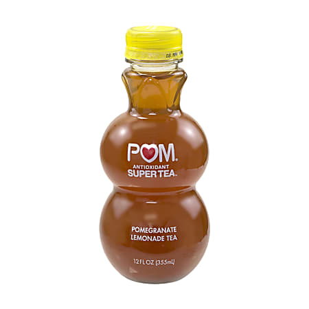 Pom Antioxidant Super Tea Pomegranate Tea, Lemonade Tea, 12 Oz, Carton Of 6