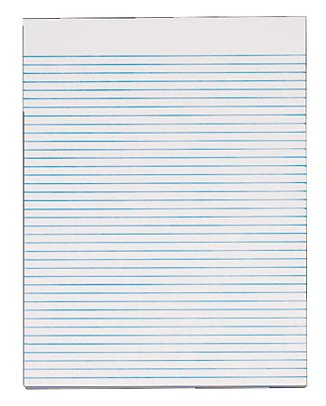TOPS® Second Nature® 100% Recycled Glue-Top Writing Pads, 8 1/2" x 11", Narrow Ruled, 50 Sheets, White, Pack Of 12 Pads
