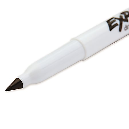 EXPO Low Odor Dry Erase Markers Bullet Tip BlackWhite Barrel Black Ink Pack  Of 4 Markers - Office Depot