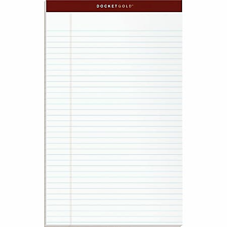 TOPS Docket Gold Premium Writing Pads 8 12 x 14 Legal Ruled 50 Sheets ...