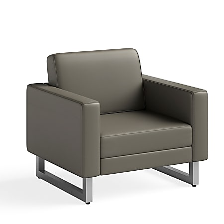 Safco® Mirella Lounge Chair, Gray/Silver