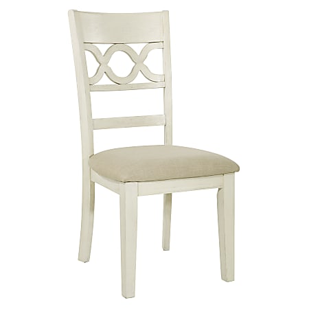 Office Star™ Carmona Dining Chairs, Antique White, Set Of 2 Chairs