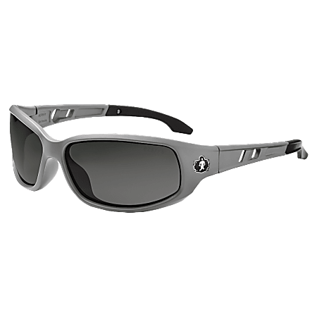Skullerz Valkyrie Safety Glasses, Medium, Gray Frame Smoke Lens