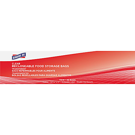 Genuine Joe Food Storage Bags - 1 quart Capacity - 7
