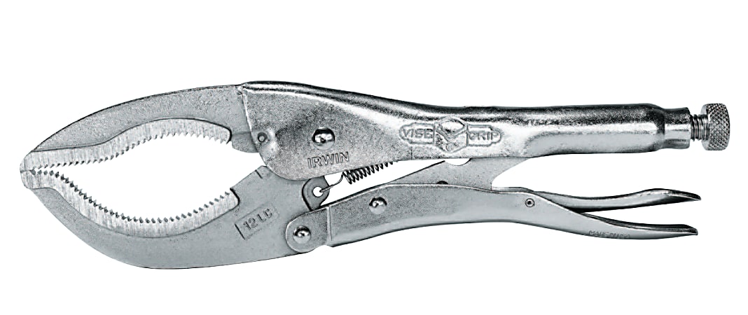 IRWIN Large Curved-Jaw Locking Pliers, 12" Tool Length