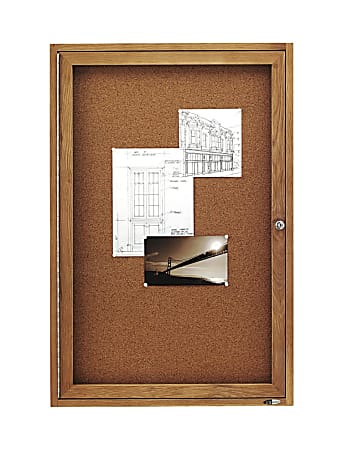 24 x 36 6 Pack of Value Cork Bulletin Board with Oak Frame Natural 