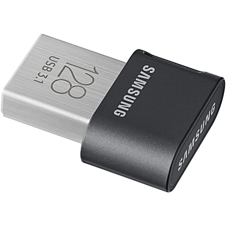 Samsung USB 3.1 Flash Drive FIT Plus 128GB - 128 GB - USB 3.1 Type A - Gunmetal Gray - 5 Year Warranty