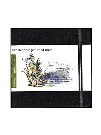 Hand Book Journal Co. Travelogue Drawing Journal, 5 1/2" x 5 1/2", Ivory/Black, Pack Of 2