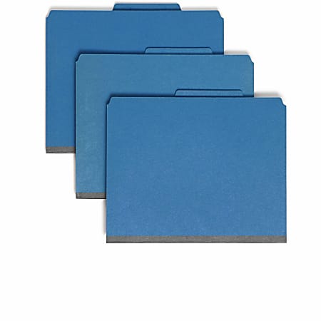 Smead Pressboard Classification Folders with Pocket-Style Dividers and SafeSHIELD® Coated Fastener Technology - 0
