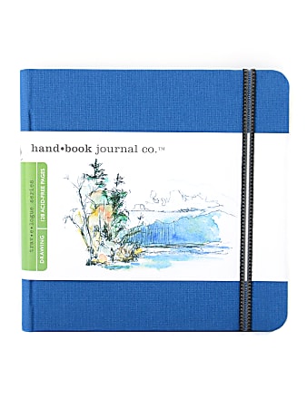 Hand Book Journal Co. Travelogue Drawing Journals, Square, 5 1/2" x 5 1/2", 128 Pages, Ultramarine Blue, Pack Of 2