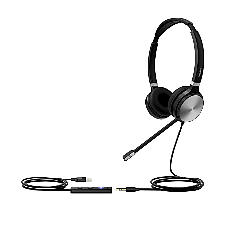 Yealink UH36 Teams USB Wired Headset For Microsoft® Teams, Black, YEA-UH36-DUAL-TEAM