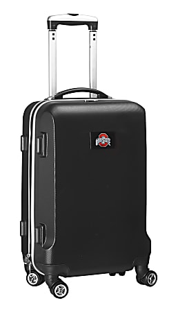 Denco Sports Luggage Rolling Carry-On Hard Case, 20" x 9" x 13 1/2", Black, Ohio State Buckeyes