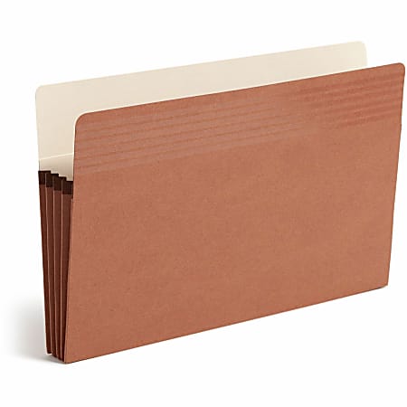 Smead® Easy Grip® Expanding Pockets, Legal Size, 3 1/2" Expansion, 30% Recycled, Redrope, Pack Of 25